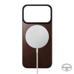 Protectie magnetica Nomad Magnetic Leather Back Cover Horween cu MagSafe compatibila cu iPhone 18 Pro / 17 Pro, Rustic Brown 4 - lerato.ro