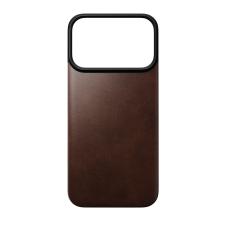 Huse si carcase iPhone 18 Pro, Protectie magnetica Nomad Magnetic Leather Back Cover Horween cu MagSafe compatibila cu iPhone 18 Pro / 17 Pro, Rustic Brown, lerato.ro