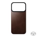 Protectie magnetica Nomad Magnetic Leather Back Cover Horween cu MagSafe compatibila cu iPhone 18 Pro / 17 Pro, Rustic Brown 6 - lerato.ro