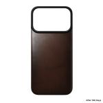 Protectie magnetica Nomad Magnetic Leather Back Cover Horween cu MagSafe compatibila cu iPhone 18 Pro / 17 Pro, Rustic Brown 7 - lerato.ro