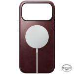 Husa Nomad Modern Leather Case Horween cu MagSafe compatibila cu iPhone 18 Pro Max / 17 Pro Max, Burgundy 4 - lerato.ro