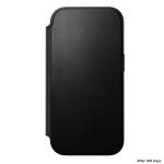 Husa flip cover Nomad Modern Leather Folio cu MagSafe compatibila cu iPhone 18 Pro / 17 Pro, Negru 10 - lerato.ro