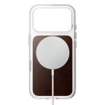 Husa Nomad Clear Leather Case Rustic Brown Horween compatibila cu iPhone 18 Pro / 17 Pro, Transparent / Maro 3 - lerato.ro
