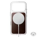 Husa Nomad Clear Leather Case Rustic Brown Horween compatibila cu iPhone 18 Pro / 17 Pro, Transparent / Maro 4 - lerato.ro