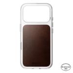 Husa Nomad Clear Leather Case Rustic Brown Horween compatibila cu iPhone 18 Pro / 17 Pro, Transparent / Maro 6 - lerato.ro