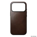 Husa Nomad Modern Leather Case Horween cu MagSafe compatibila cu iPhone 18 Pro / 17 Pro, Rustic Brown 7 - lerato.ro