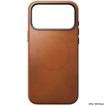 Husa Nomad Traditional Leather Case Saddle Horween cu MagSafe compatibila cu iPhone 18 Pro Max / 17 Pro Max, Maro 7 - lerato.ro
