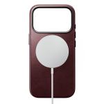 Husa Nomad Traditional Leather Case Horween cu MagSafe compatibila cu iPhone 18 Pro / 17 Pro, Burgundy 3 - lerato.ro