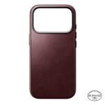Husa Nomad Traditional Leather Case Horween cu MagSafe compatibila cu iPhone 18 Pro / 17 Pro, Burgundy 6 - lerato.ro