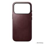 Husa Nomad Traditional Leather Case Horween cu MagSafe compatibila cu iPhone 18 Pro / 17 Pro, Burgundy 7 - lerato.ro