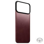 Protectie magnetica Nomad Magnetic Leather Back Cover Horween cu MagSafe compatibila cu iPhone 18 Pro Max / 17 Pro Max, Burgundy 5 - lerato.ro