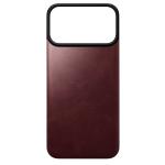 Protectie magnetica Nomad Magnetic Leather Back Cover Horween cu MagSafe compatibila cu iPhone 18 Pro Max / 17 Pro Max, Burgundy 2 - lerato.ro