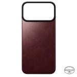 Protectie magnetica Nomad Magnetic Leather Back Cover Horween cu MagSafe compatibila cu iPhone 18 Pro Max / 17 Pro Max, Burgundy 6 - lerato.ro
