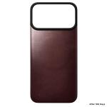Protectie magnetica Nomad Magnetic Leather Back Cover Horween cu MagSafe compatibila cu iPhone 18 Pro Max / 17 Pro Max, Burgundy 7 - lerato.ro