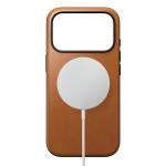 Husa Nomad Modern Case Horween cu MagSafe compatibila cu iPhone 18 Pro / 17 Pro, Saddle 3 - lerato.ro