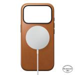 Husa Nomad Modern Case Horween cu MagSafe compatibila cu iPhone 18 Pro / 17 Pro, Saddle 4 - lerato.ro