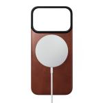 Protectie magnetica Nomad Magnetic Leather Back Cover Horween cu MagSafe compatibila cu iPhone 18 Pro / 17 Pro, Olde Dublin 3 - lerato.ro