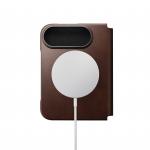 Husa Nomad Traditional Leather Folio Horween compatibila cu iPhone Duo, Rustic Brown 5 - lerato.ro