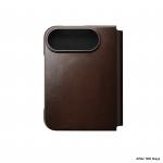 Husa Nomad Traditional Leather Folio Horween compatibila cu iPhone Duo, Rustic Brown 7 - lerato.ro