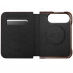Husa Nomad Traditional Leather Folio Horween compatibila cu iPhone Duo, Rustic Brown 10 - lerato.ro