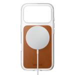 Husa Nomad Clear Leather Case Saddle Horween compatibila cu iPhone 18 Pro / 17 Pro, Transparent / Maro 3 - lerato.ro