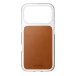 Husa Nomad Clear Leather Case Saddle Horween compatibila cu iPhone 18 Pro / 17 Pro, Transparent / Maro 2 - lerato.ro