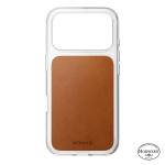 Husa Nomad Clear Leather Case Saddle Horween compatibila cu iPhone 18 Pro / 17 Pro, Transparent / Maro 6 - lerato.ro
