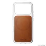 Husa Nomad Clear Leather Case Saddle Horween compatibila cu iPhone 18 Pro / 17 Pro, Transparent / Maro 7 - lerato.ro
