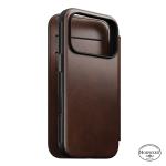 Husa flip cover Nomad Modern Leather Folio Horween cu MagSafe compatibila cu iPhone 18 Pro / 17 Pro, Rustic Brown 5 - lerato.ro