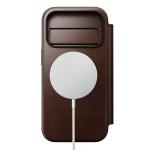 Husa flip cover Nomad Modern Leather Folio Horween cu MagSafe compatibila cu iPhone 18 Pro / 17 Pro, Rustic Brown 3 - lerato.ro