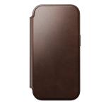 Husa flip cover Nomad Modern Leather Folio Horween cu MagSafe compatibila cu iPhone 18 Pro / 17 Pro, Rustic Brown 10 - lerato.ro