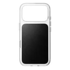 Huse si carcase iPhone 18 Pro, Husa Nomad Clear Leather Case Horween compatibila cu iPhone 18 Pro / 17 Pro, Transparent / Negru, lerato.ro