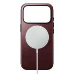Husa Nomad Modern Case Horween cu MagSafe compatibila cu iPhone 18 Pro / 17 Pro, Burgundy 3 - lerato.ro