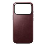 Husa Nomad Modern Case Horween cu MagSafe compatibila cu iPhone 18 Pro / 17 Pro, Burgundy 2 - lerato.ro