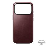 Husa Nomad Modern Case Horween cu MagSafe compatibila cu iPhone 18 Pro / 17 Pro, Burgundy 6 - lerato.ro