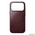 Husa Nomad Modern Case Horween cu MagSafe compatibila cu iPhone 18 Pro / 17 Pro, Burgundy 7 - lerato.ro