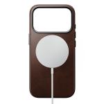 Husa Nomad Traditional Leather Case Horween cu MagSafe compatibila cu iPhone 18 Pro / 17 Pro, Rustic Brown 3 - lerato.ro