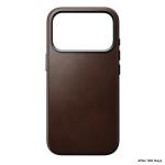 Husa Nomad Traditional Leather Case Horween cu MagSafe compatibila cu iPhone 18 Pro / 17 Pro, Rustic Brown 7 - lerato.ro