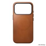 Husa Nomad Traditional Leather Case Horween cu MagSafe compatibila cu iPhone 18 Pro / 17 Pro, Saddle 7 - lerato.ro