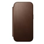 Husa flip cover Nomad Modern Leather Folio cu MagSafe compatibila cu iPhone 18 Pro / 17 Pro, Maro 7 - lerato.ro
