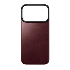 Huse si carcase iPhone 18 Pro, Protectie magnetica Nomad Magnetic Leather Back Cover Horween cu MagSafe compatibila cu iPhone 18 Pro / 17 Pro, Burgundy, lerato.ro