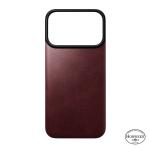 Protectie magnetica Nomad Magnetic Leather Back Cover Horween cu MagSafe compatibila cu iPhone 18 Pro / 17 Pro, Burgundy 6 - lerato.ro