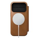 Husa flip cover Nomad Modern Leather Folio cu MagSafe compatibila cu iPhone 18 Pro / 17 Pro, Emglish Tan 3 - lerato.ro
