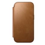 Husa flip cover Nomad Modern Leather Folio cu MagSafe compatibila cu iPhone 18 Pro / 17 Pro, Emglish Tan 7 - lerato.ro