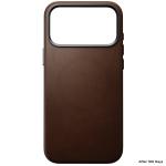 Husa Nomad Traditional Leather Case cu MagSafe compatibila cu iPhone 18 Pro Max / 17 Pro Max, Maro 5 - lerato.ro