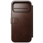 Husa flip cover Nomad Modern Leather Folio Horween cu MagSafe compatibila cu iPhone 18 Pro Max / 17 Pro Max, Rustic Brown 7 - lerato.ro