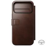 Husa flip cover Nomad Modern Leather Folio Horween cu MagSafe compatibila cu iPhone 18 Pro Max / 17 Pro Max, Rustic Brown 8 - lerato.ro