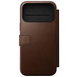 Husa flip cover Nomad Modern Leather Folio cu MagSafe compatibila cu iPhone 18 Pro Max / 17 Pro Max, Maro 5 - lerato.ro