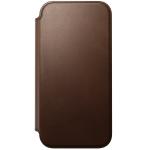 Husa flip cover Nomad Modern Leather Folio cu MagSafe compatibila cu iPhone 18 Pro Max / 17 Pro Max, Maro 7 - lerato.ro