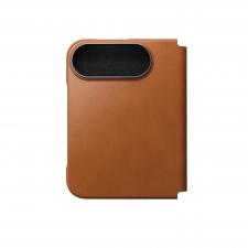 Husa Nomad Traditional Leather Folio Horween compatibila cu iPhone Duo, Saddle